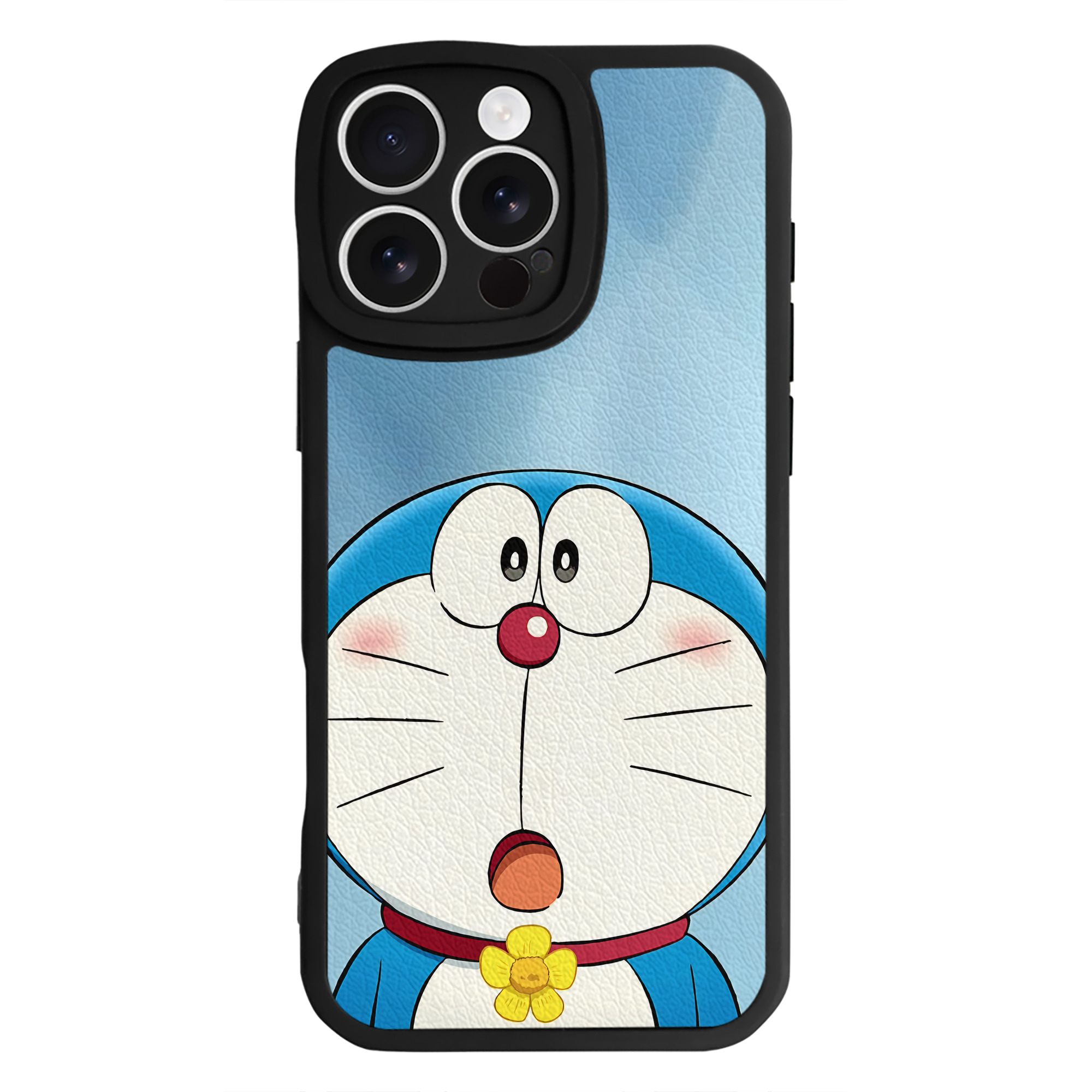 （画像用） ドラえもん Doraemon 【iPhone 16シリーズ対応】シリコンスマホケース（レザー調） 材質：シリコン